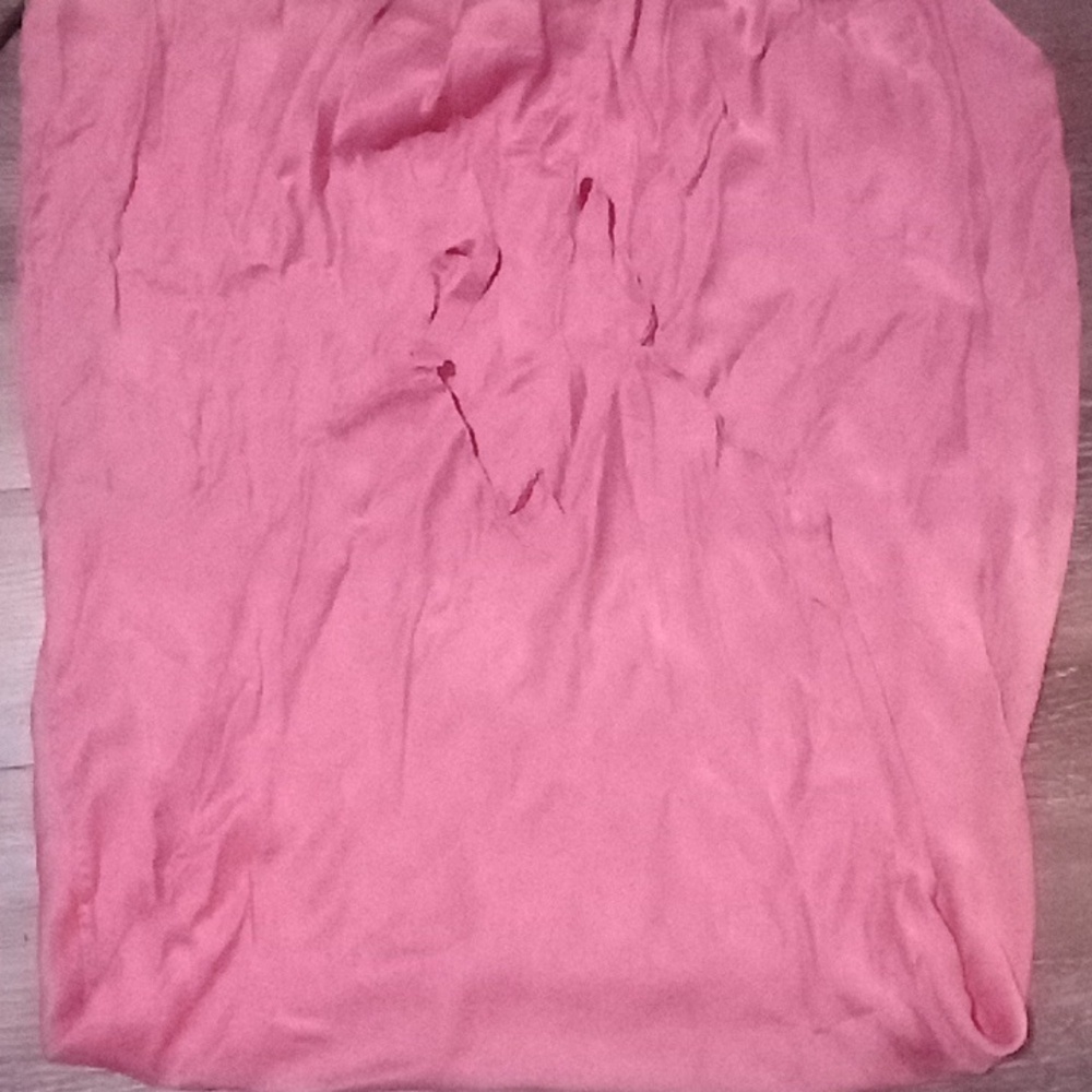 GUC: 90's VINTAGE NEIMAN MARCUS; CORAL PINK 100% SILK MAXI NEGLIGEE DRESS! - Picture 4 of 12